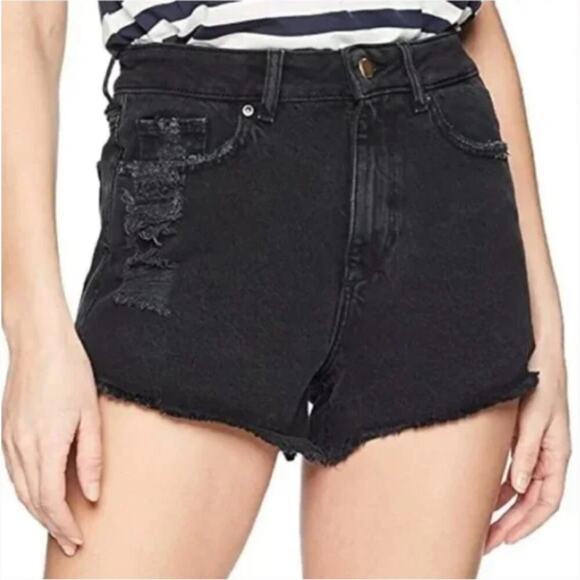DL1961 Cleo High Rise Cutoff Shorts in Runaway - Picture 1 of 6